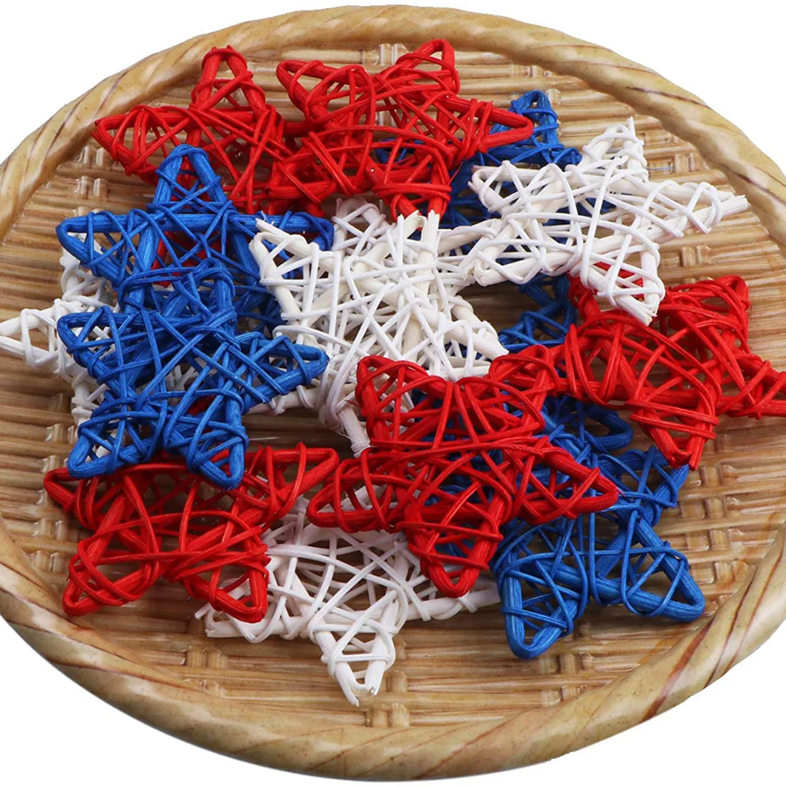 

15 Pcs Cute Rattan Star Sepak Takraw Christmas Gift Birthday Party Family Party Decoration Home Crafts
