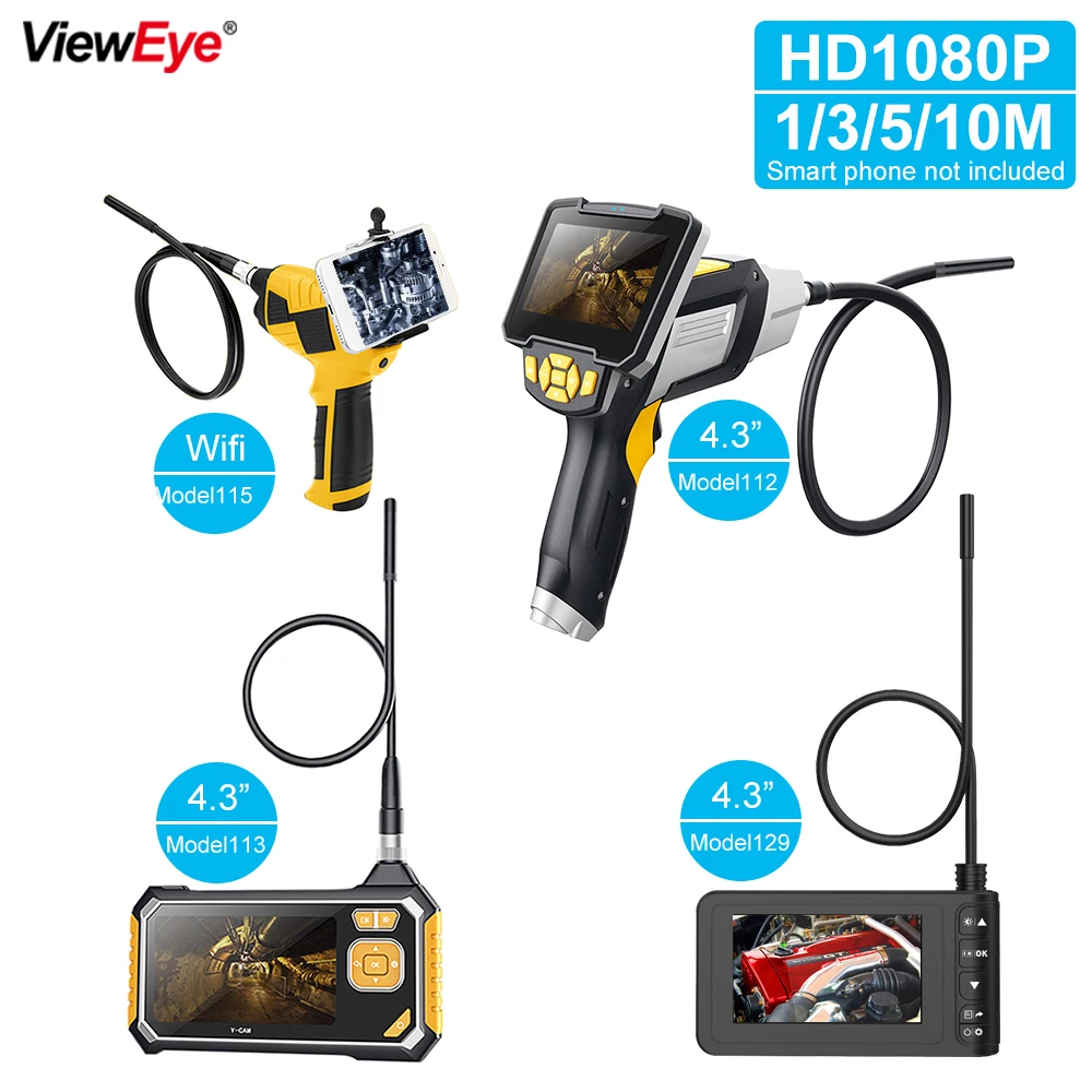 Цифровой промышленный эндоскоп ViewEye 4 3 дюйма Бороскоп Видеоскоп CMOS датчик