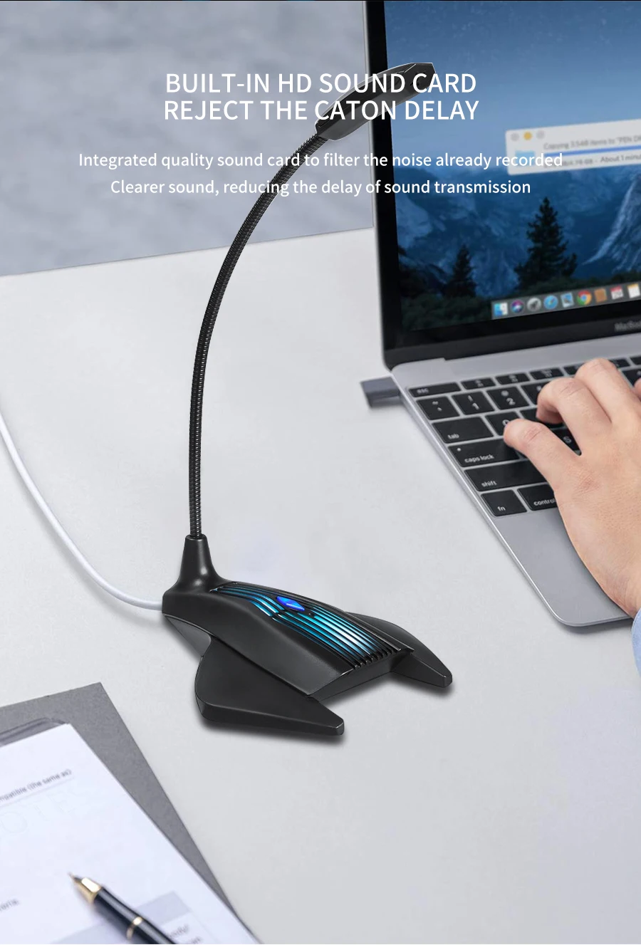 MAMEN настольный USB и 3,5 мм разъем конденсатор микрофон игра микрофон для караоке для компьютера играть поют встречи Live Microfono