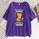 Футболка Sarcasm женская с коротким рукавом, милые модные рубашки с круглым вырезом, с имитацией кота, для творчества