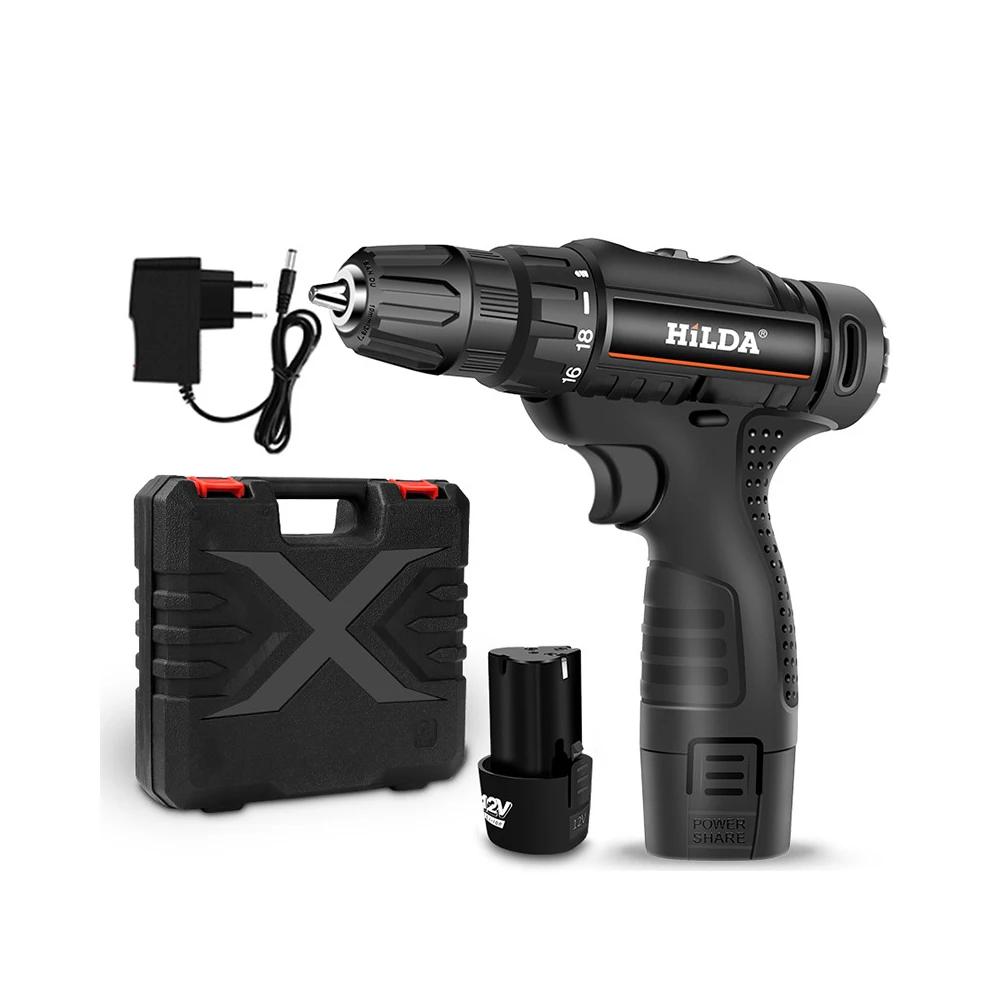 

12V Two Speed Electric Drill Multifunctional Cordless Electrical Screwdriver Lithium Battery Rechargeable Home DIY Power Tools