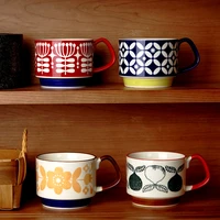 cup big capacity ceramic tea mugs %d0%ba%d1%80%d1%83%d0%b6%d0%ba%d0%b0 minimalism hand painted porcelain retro creativity tea cups japanese style coffee mug