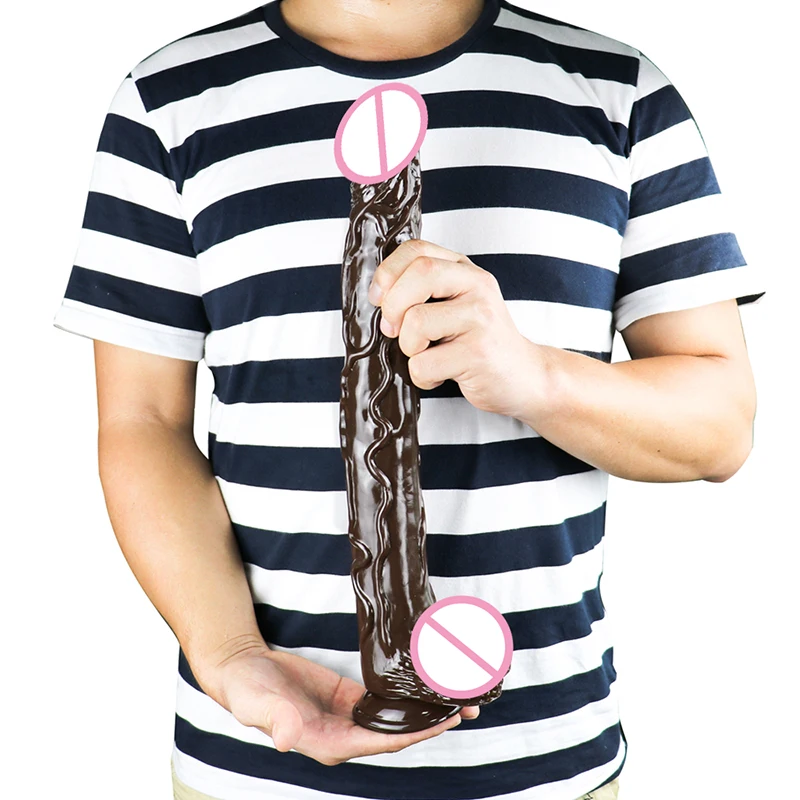 Супер длинный фаллоимитатор 16 5 дюймов на присоске мягкий огромный член