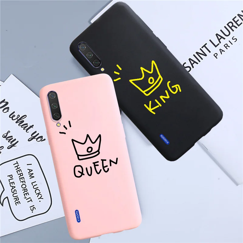 Пара король королева чехол для Xiaomi Mi Max Mix 2 2S 3 Pro 5 5C 5S 6 Plus 8 SE 9 5X 6X A1 A2 Lite Play Note Чехлы