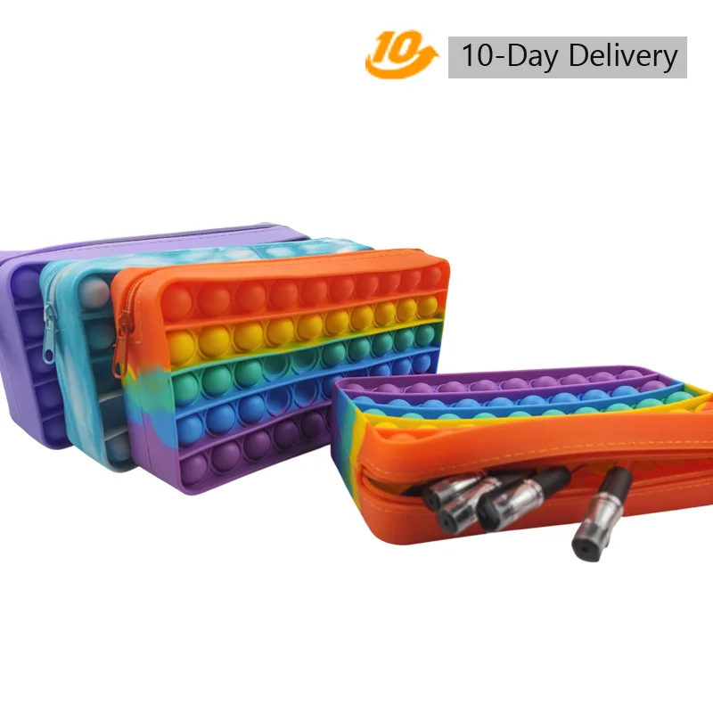 

New Pop Its Push Bubble Fidget Toys Pencil Children Stress Relief Squeeze Toy Children Antistress Fidget Toys Advent Calendar