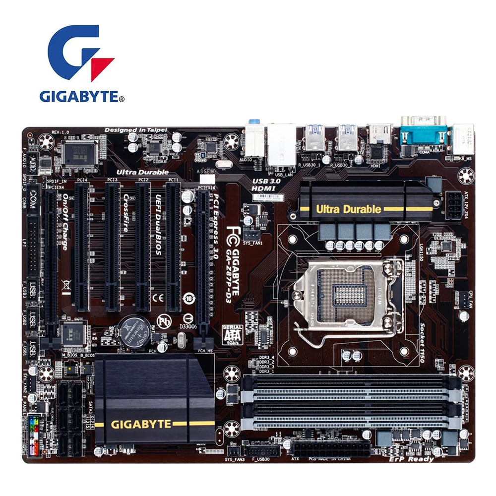 Для GIGABYTE GA Z87P D3 материнская плата для компьютера PCI E 3 0 LGA 1150 DDR3 Intel Z87 используется