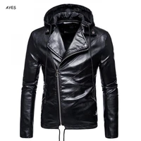 windproof leather jacket 2020 autumn winter pu leather coat mens men solid black zipper punk jacket warm bomber coats plus 5xl