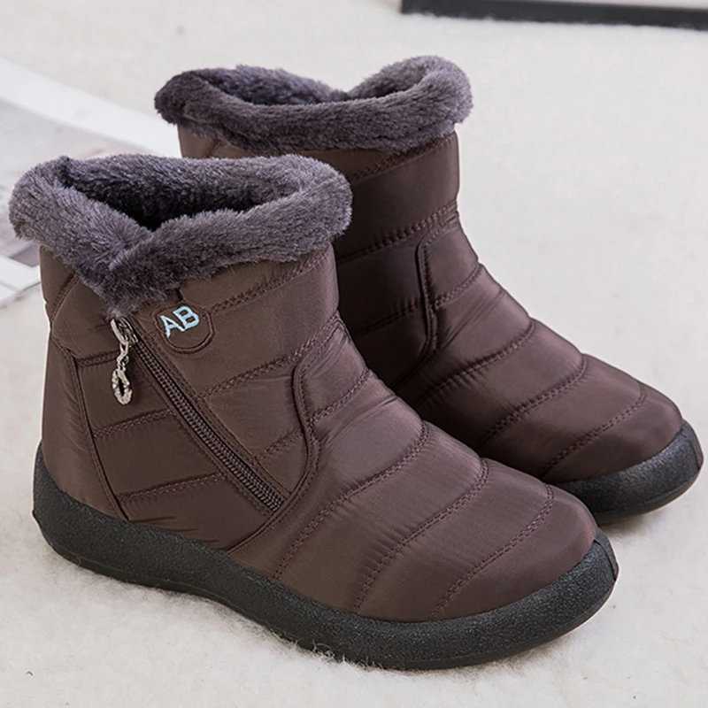 Женские зимние ботильоны модная женская обувь теплые для женщин