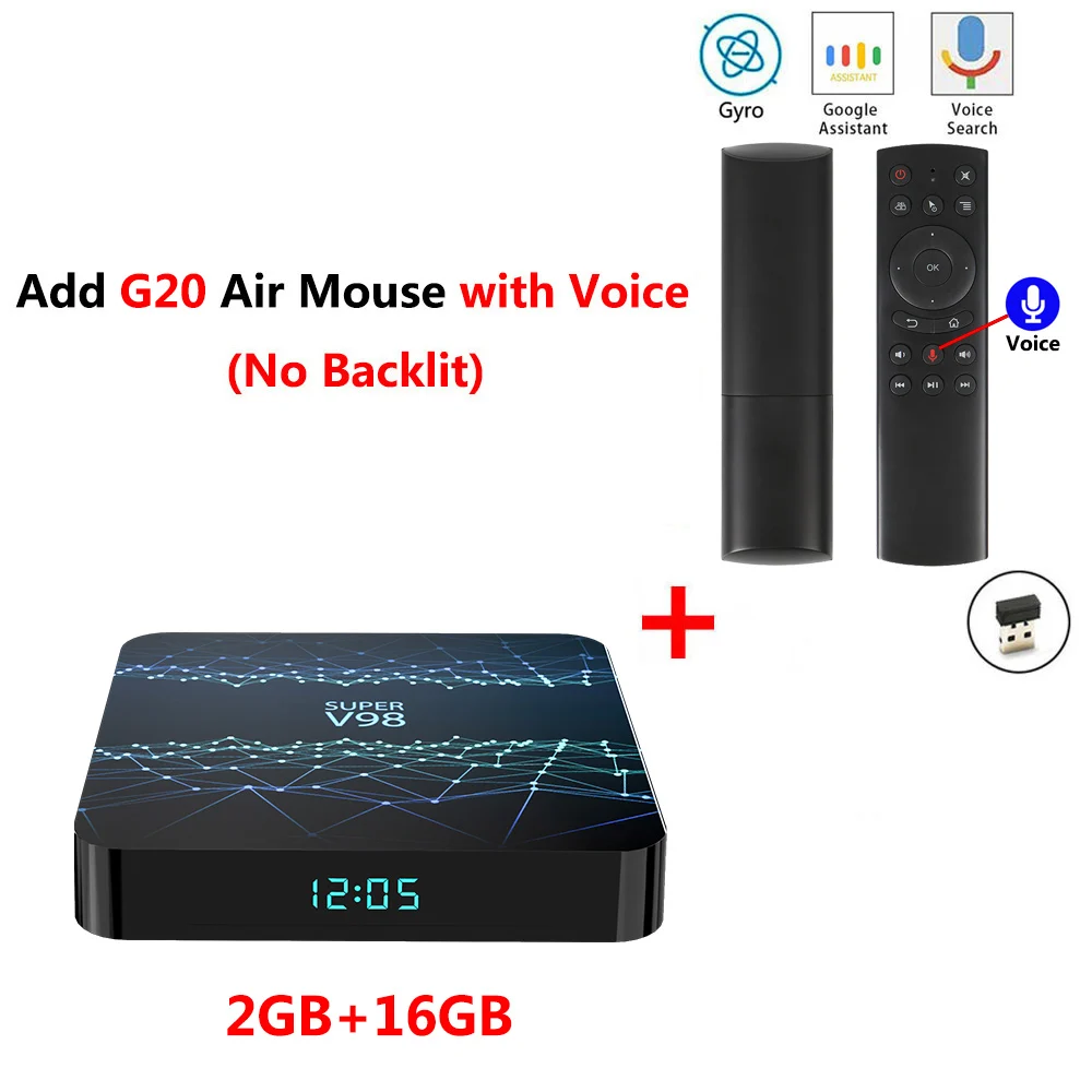 2GB 16GB add G20S ТВ-бокс V98 Android 9,0 4 Гб ОЗУ 32 Гб ПЗУ 2,4 г WiFi умный медиаплеер RK3318 четырехъядерный 2 Гб 16 Гб H.265 4K HDR USB 3,0 приставка - Цвет: 2GB 16GB add G20S