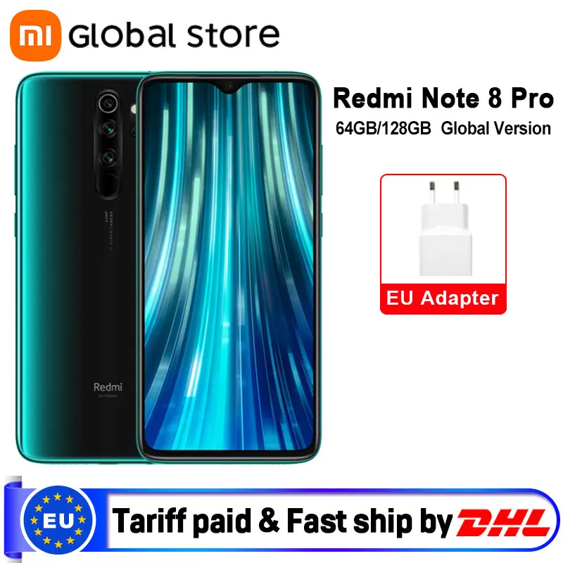 Глобальная версия Xiaomi Redmi Note 8 Pro 6 ГБ 64 Гб/6 128 Гб мобильный телефон мегапиксельная