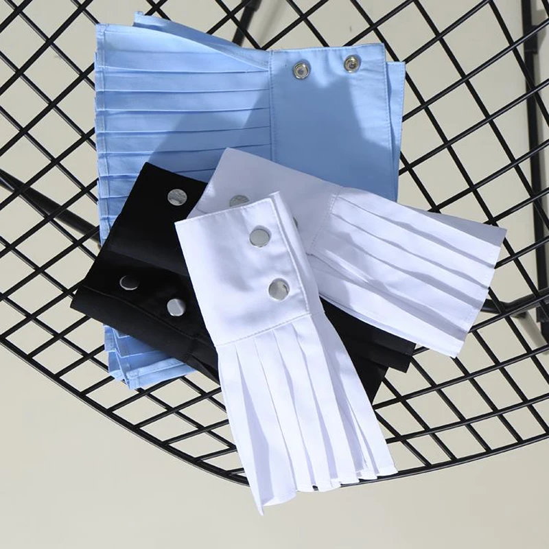 [Chicever] Весна Органы манжеты плиссированные рога Новинки для женщин модные