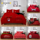 Комплект постельного белья ZEIMON с рождественским рисунком олени, пододеяльник, постельное белье, уютное одеяло для детей, дом