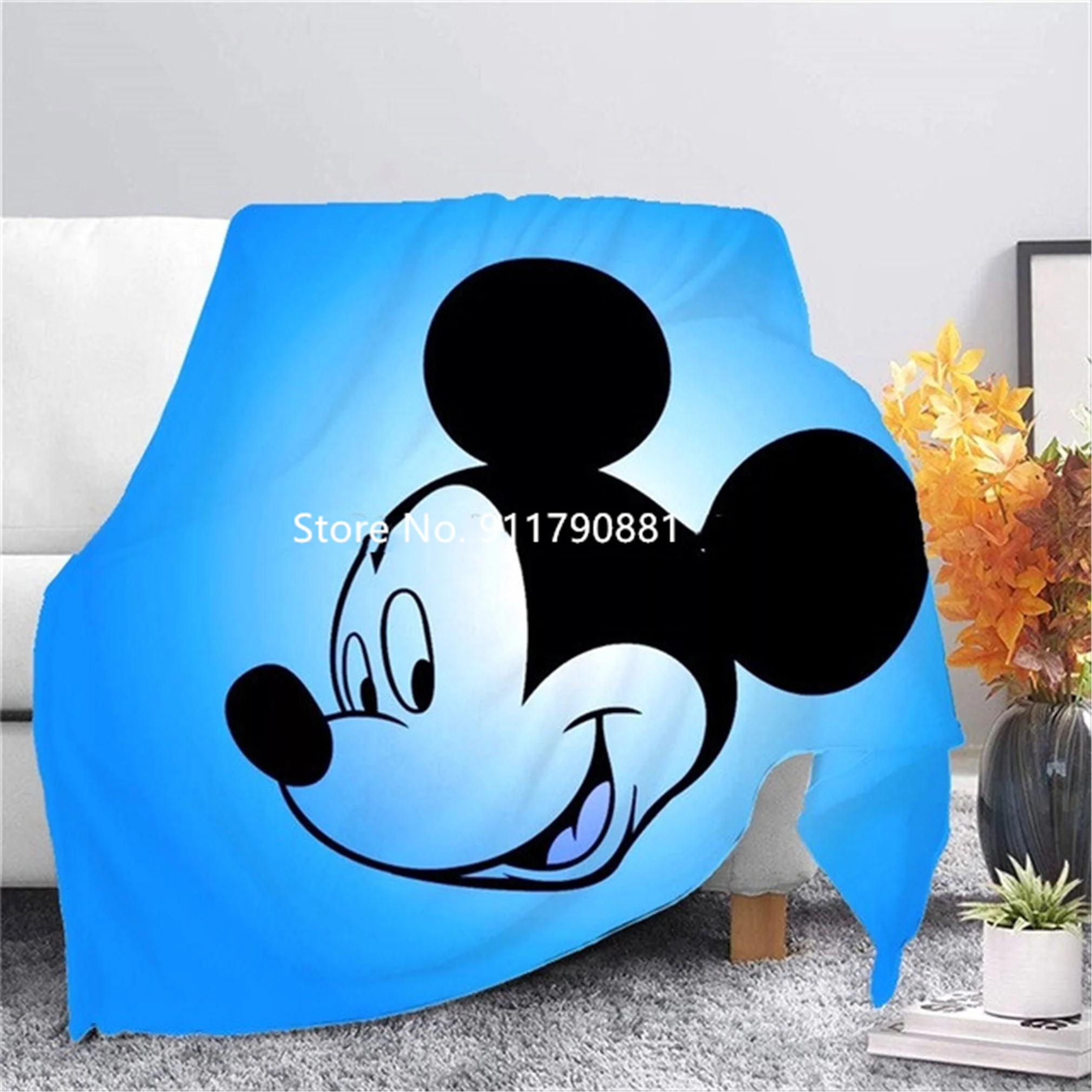 

Disney Cute Cartoon Mickey Minnie Mouse Motif Comfortable Soft Blanket Girl Boy Gift Sofa Bedding Is Convenient and Practical