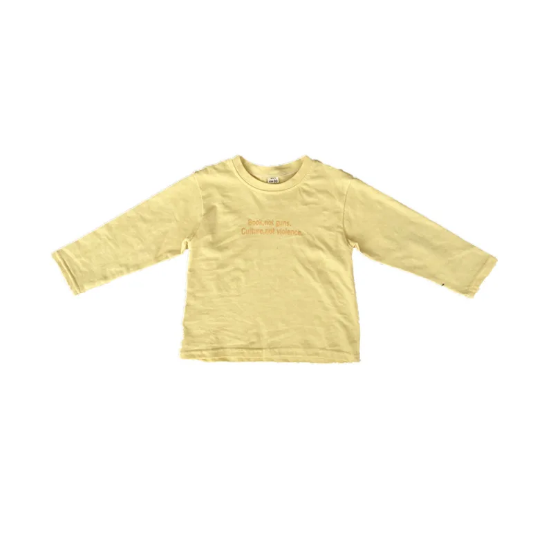 

Children's Clothes Fall 2021 New Long-sleeved Bottom T-Shirt Boys Girls Simple Letter Top
