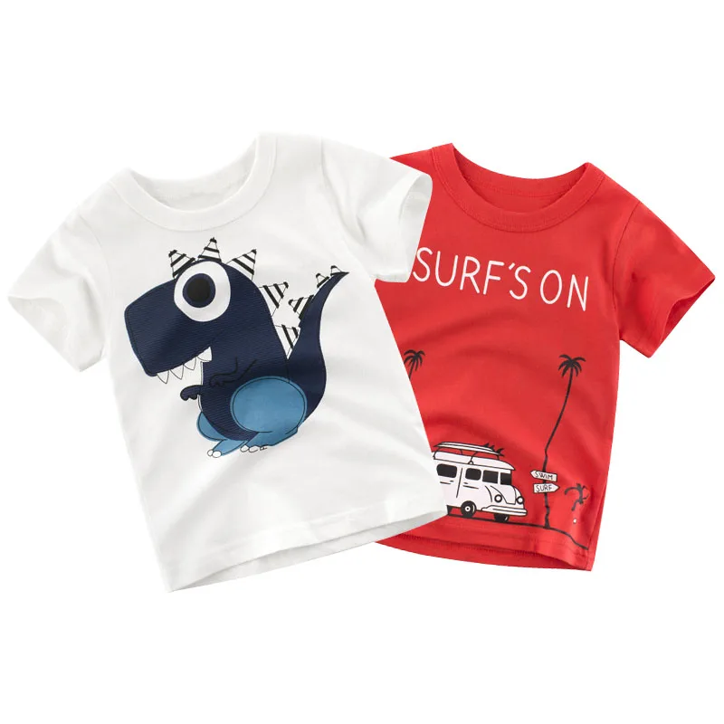 2 шт. летние хлопковые футболки для мальчиков с коротким рукавом | Мать и ребенок