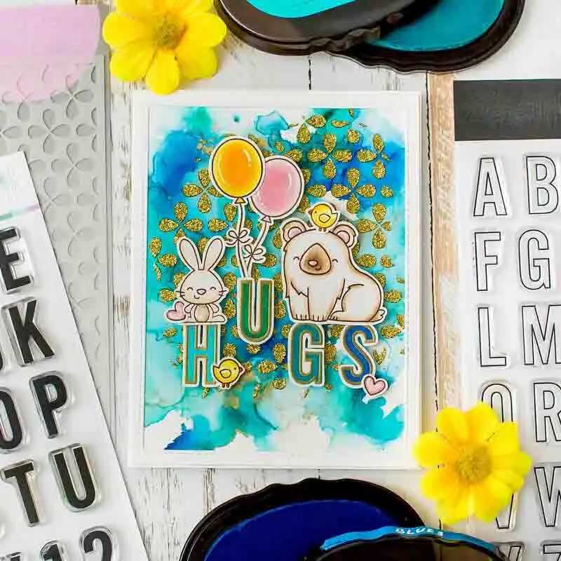 

Deer Rabbit Fox Letters Animals Metal Cutting Dies and Rubber Stamps Scrapbooking Craft Stencil Album Make Template Decor Design