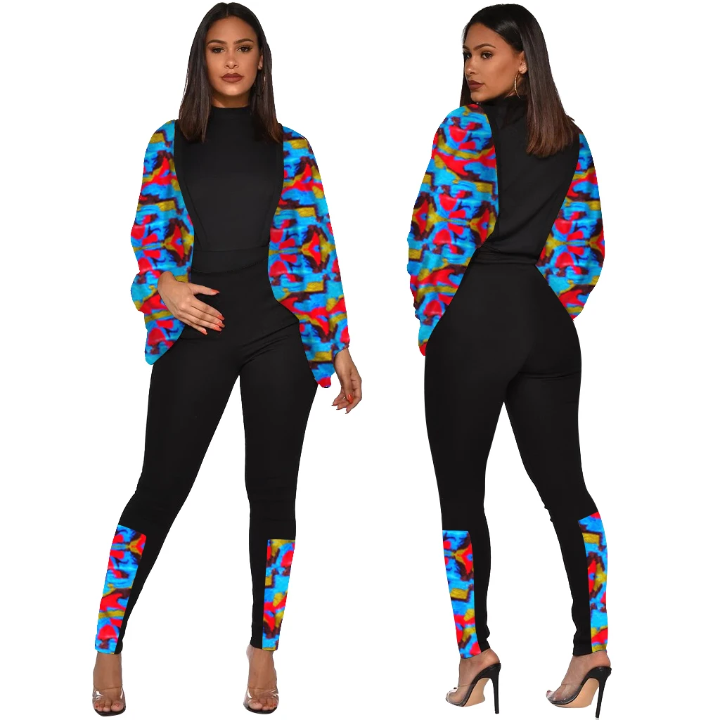 Winter Women Set Tracksuit Full Lantern Sleeve Leopard Print Tops Pants Suit Two Piece Night Club party Fitness Outfits 3912 | Женская