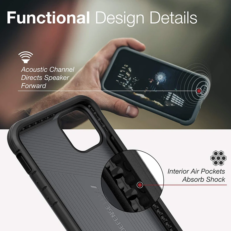 X-Doria Defense Lux чехол для телефона iPhone 11 Pro Max военный класс падение проверенный чехол Чехол для iPhone11 Pro Алюминиевый Чехол Coque