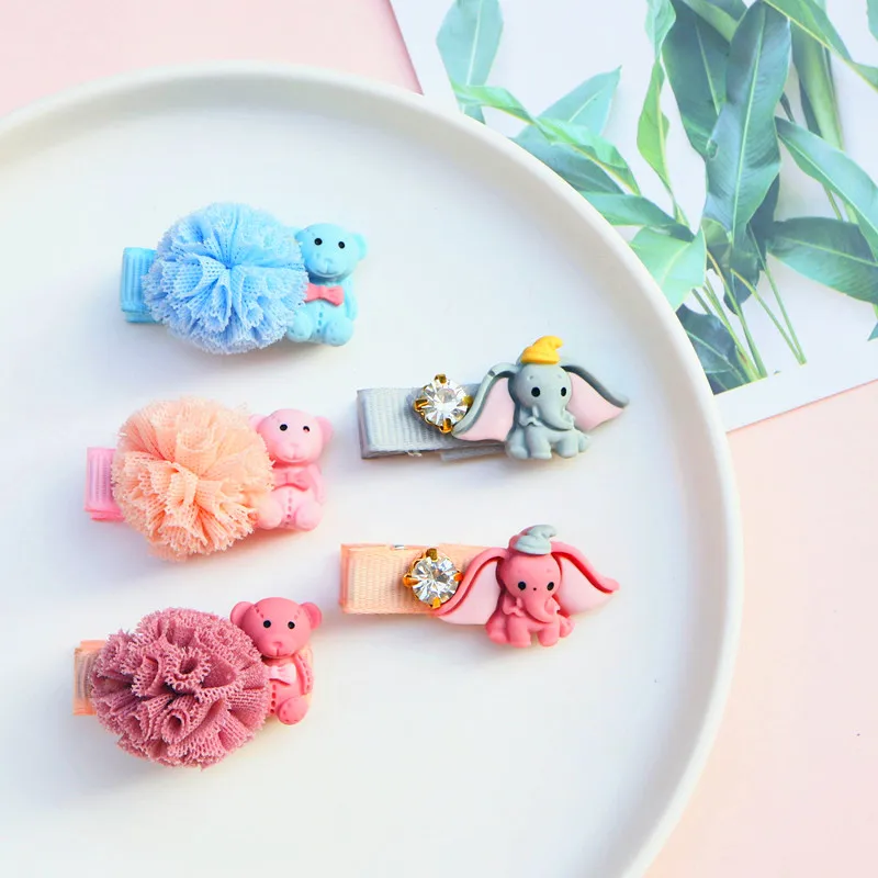 JOLLY S/брендовые Детские волосы для девочек аксессуары 5 шт. животные помпон