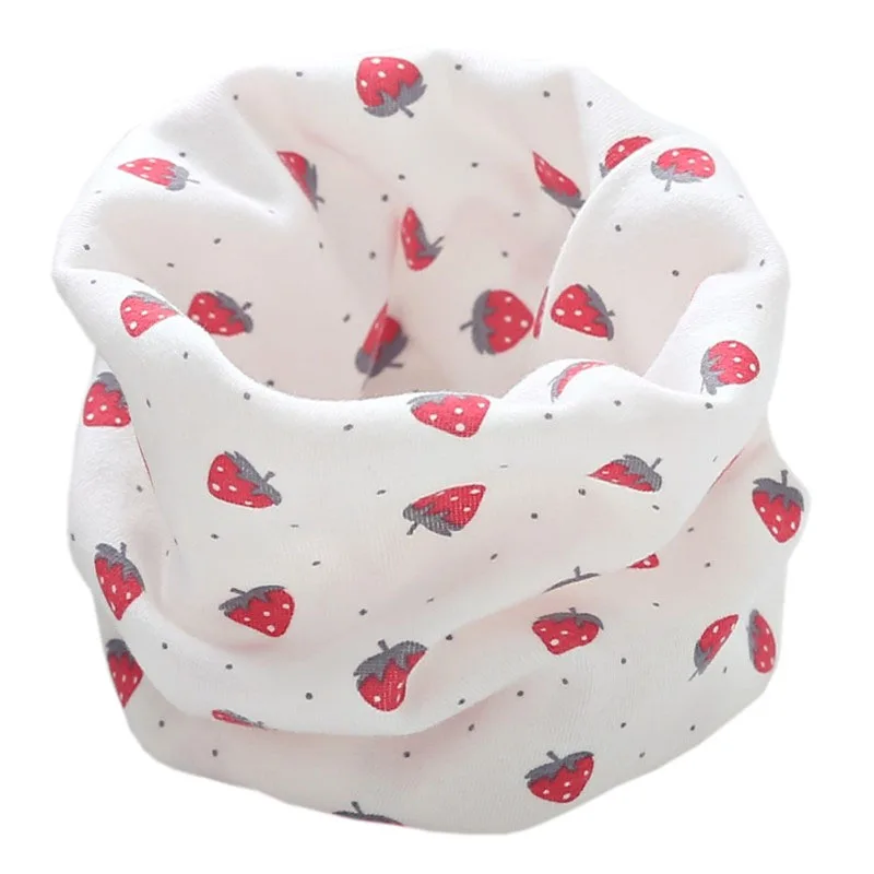 white strawberry Новинка года; Весенний детский хлопковый шарф; детские нагрудники для мальчиков и девочек; шарф; шапка для малыша; воротник-кольцо; одежда для малышей; детский шейный платок - Цвет: white strawberry