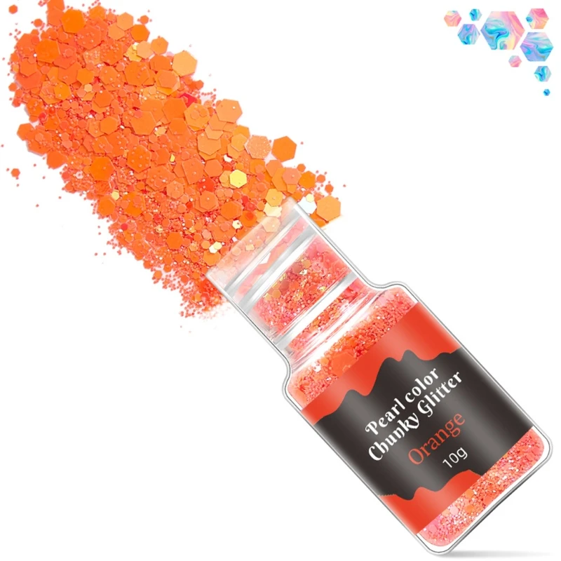 

12/18/24 Color Holographic Chunky Glitter Powder Sequins DIY Crafts Nail Sticker 1XCA