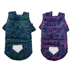 Зимнее пальто с хлопковой подкладкой для собак, одежда для французских щенков, утепленный пуховик с воротником-стойкой для собак, одежда для собак