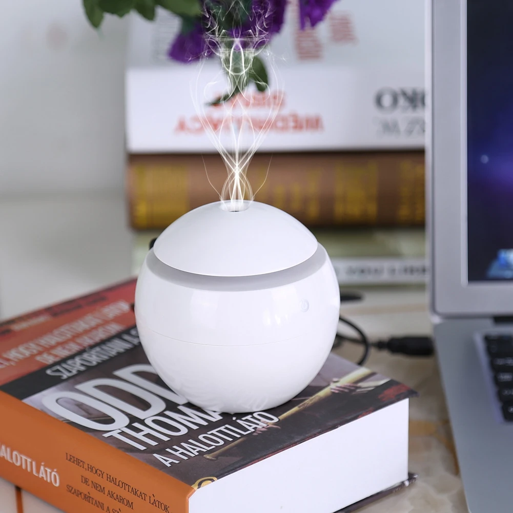 

USB Essential LED Touch Aroma Ultrasonic Humidifier Oil Diffuser Air Purifier White
