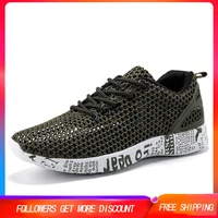men shoes fashion breathable mesh rubber sole lace up casual shoes soft travel walking shoes beach shoes footwear zapatos hombre