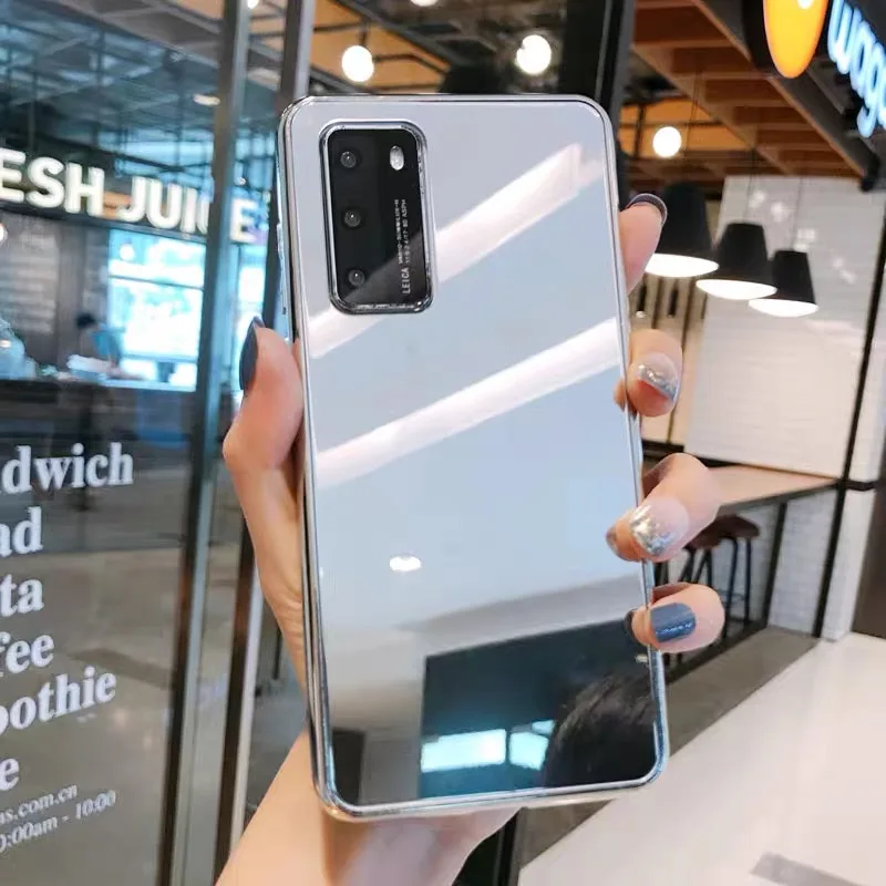 Роскошный зеркальный чехол из мягкого ТПУ с фактурой под песок для Huawei Honor 10 Lite 10i