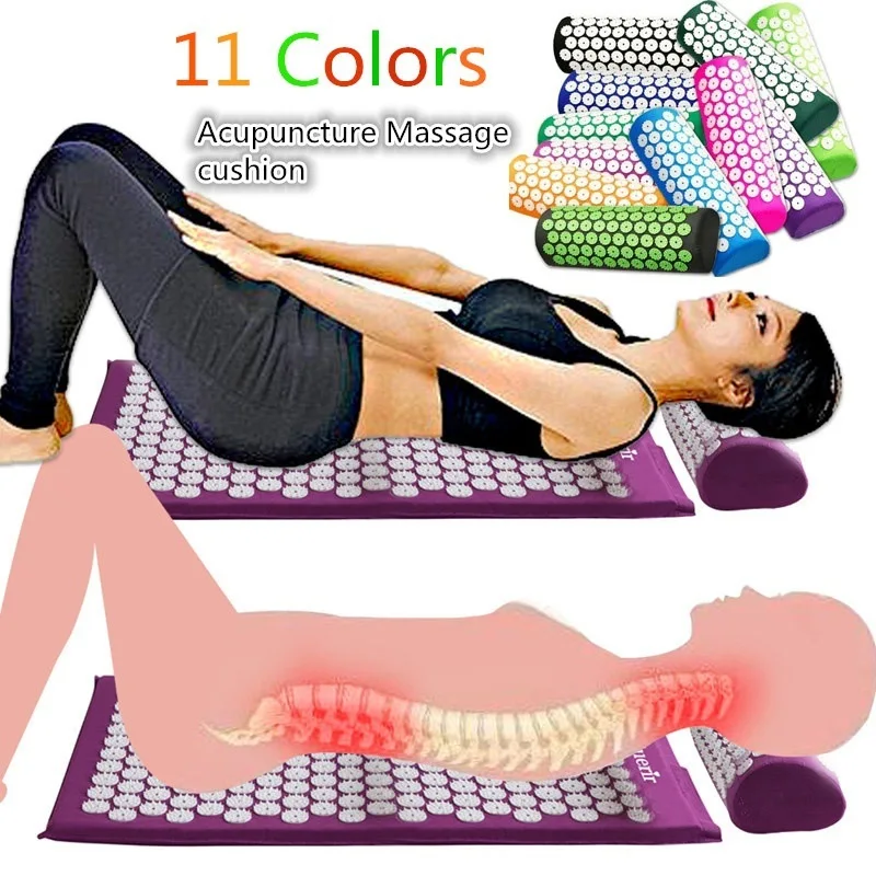 Нескользящий коврик для акупрессуры массажный боли в теле подушка фитнеса