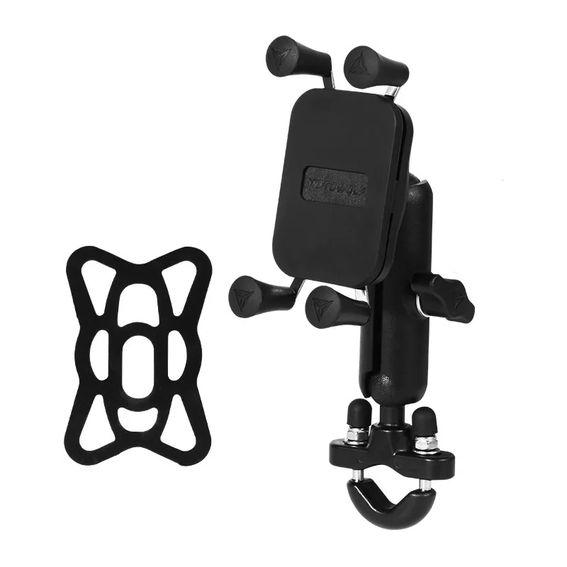 

Universal Motorcycle Mobile Phone Holder Charger Aluminum Bike Phone Stand GPS Mount Bracket Support 4-6.5inch IPhone Smartphone