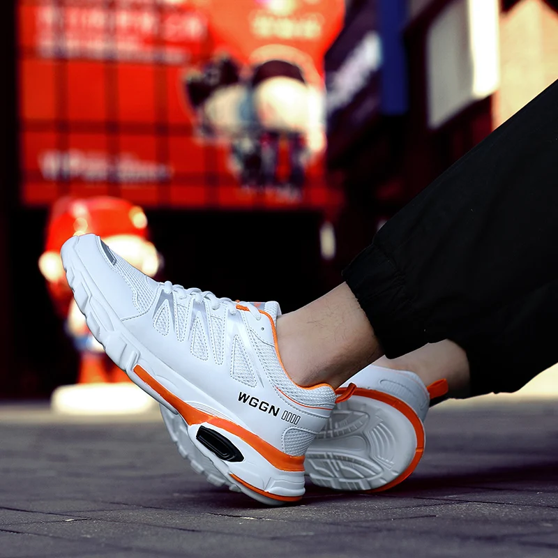 Хит продаж всесезонные кроссовки для бега мужские спортивные на шнуровке