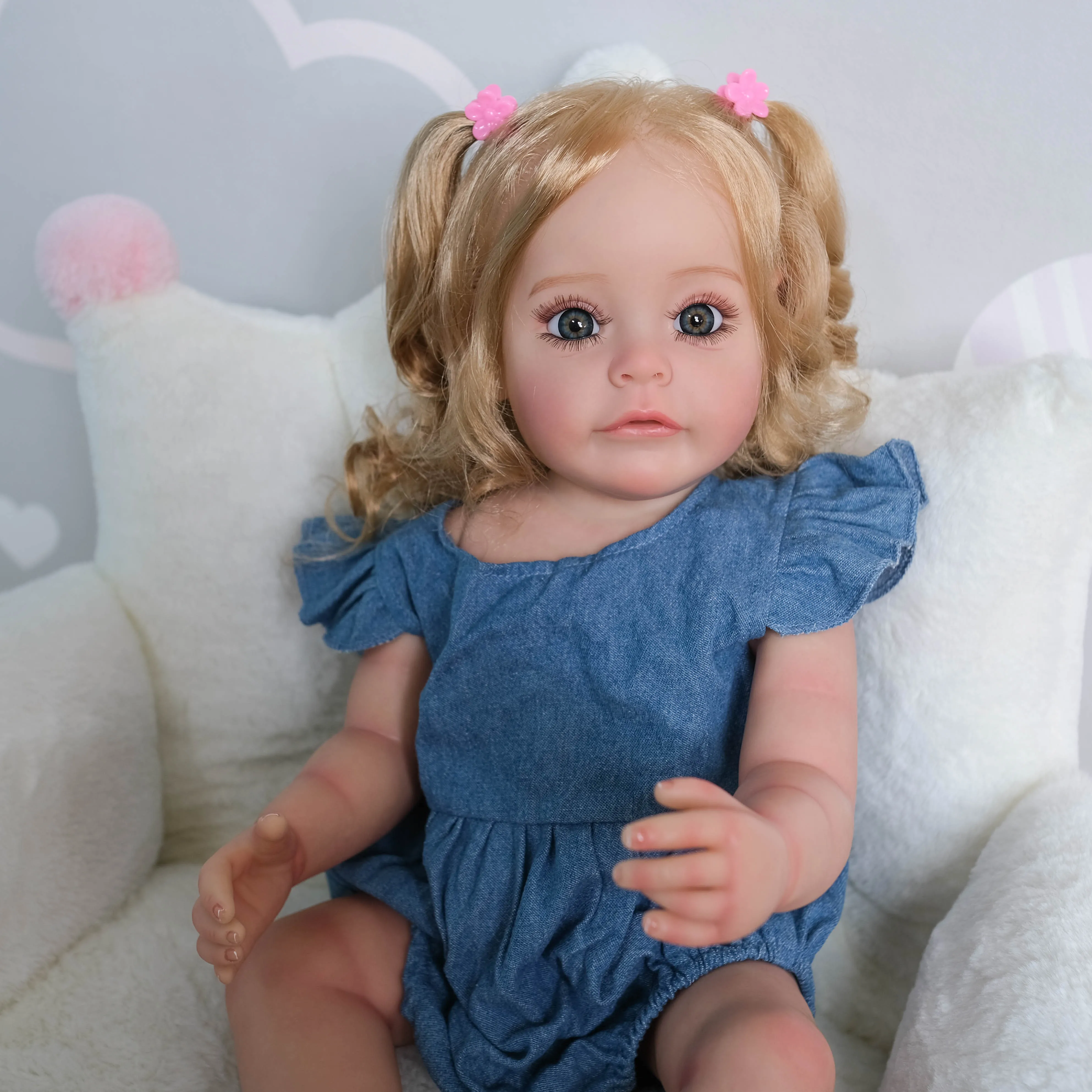 Кукла реборн NPK силиконовая водостойкая 55 см с 3d-эффектом | Игрушки и хобби