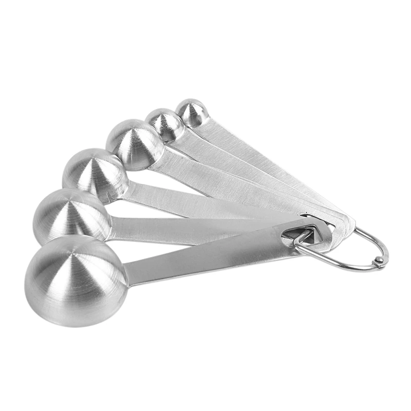 Chef Measuring Spoons Heavy Duty Round Stainless Steel Metal for Dry or Liquid - Set of 7 | Дом и сад