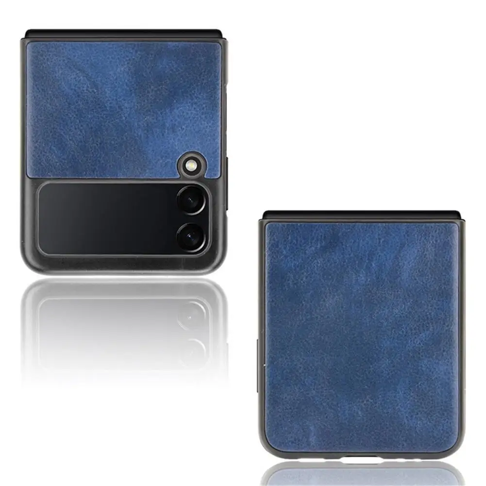 

ForSamsung Galaxy Z Flip 3 5G Case Luxury Leather Folding Ultra Thin Full Protective Shockproof Back Cover