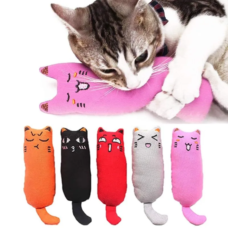 

Rustle Sound Cat Grinding Catnip Toys Chew Toy Bite Resistant Catnip Toys for Cats Catnip Filled Cartoon Mice Teething Chew Toy