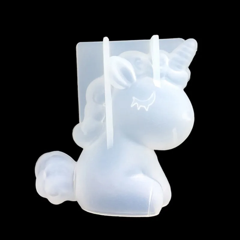 Зеркальный 3D Силиконовый стерео медведь Единорог кошка Рождественский олень