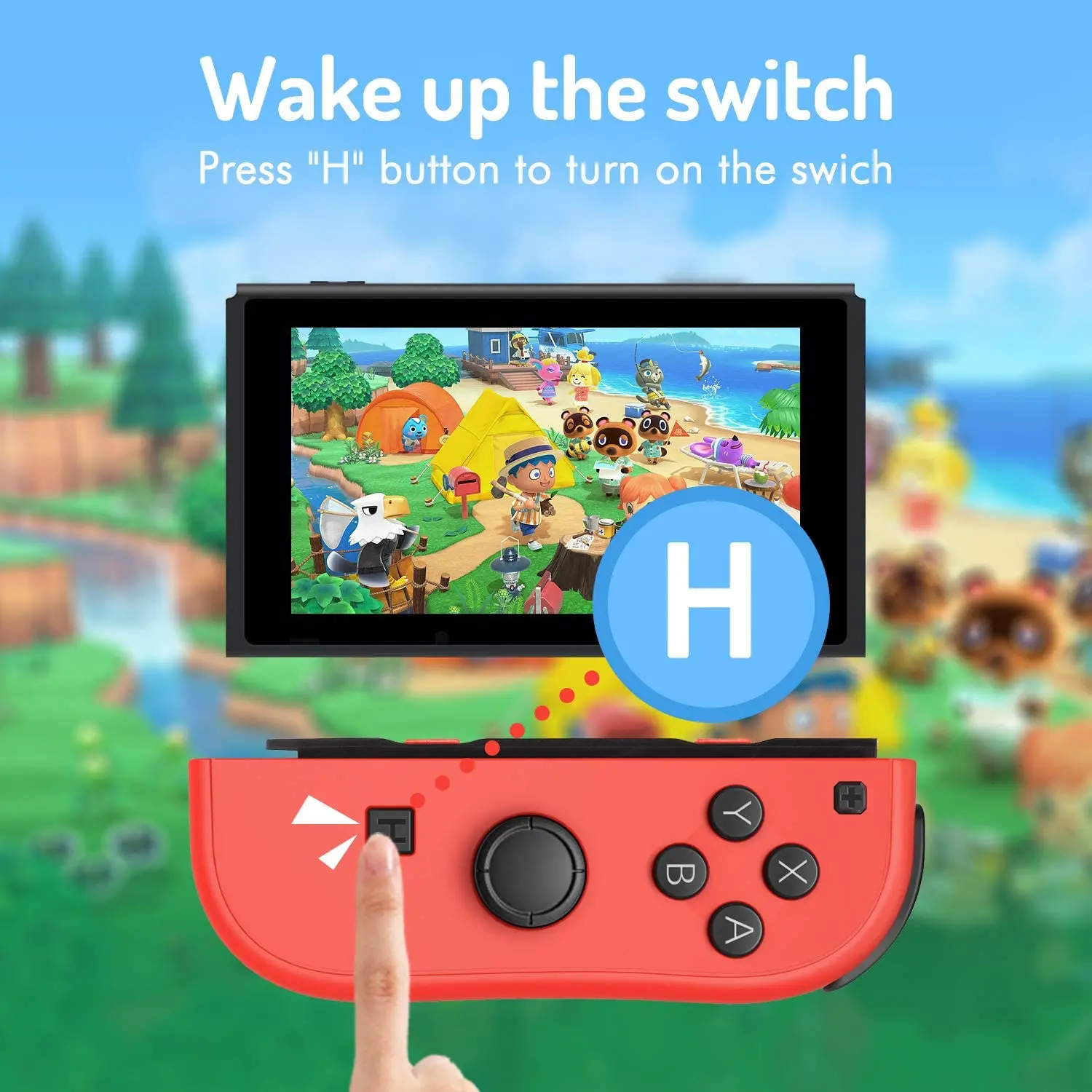 JoyCon контроллер для Nintendo Switch с ремешки на запястья длиной Joy Con замена Поддержка Wake