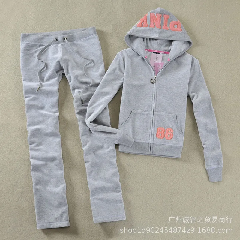 

Spring/Autumn 2022 women's velvet fabric tracksuits women's velvet suit track suit hoodies and pants sister sport fat