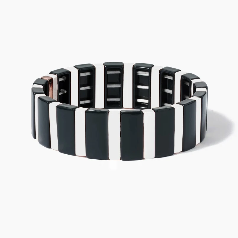 Bracelets enamel stretch bracelets for women armbandjes dames pulsera masculina TUTTI FRUTTI BRACELET GOLD HONEYCOMB beads bracelet men - Окраска металла: Bracelets