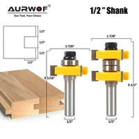 2pcs 12mm 12 inch shank tongue groove router bits set stock 1 12 tenon milling cutter for wood woodworking tools bit 03074