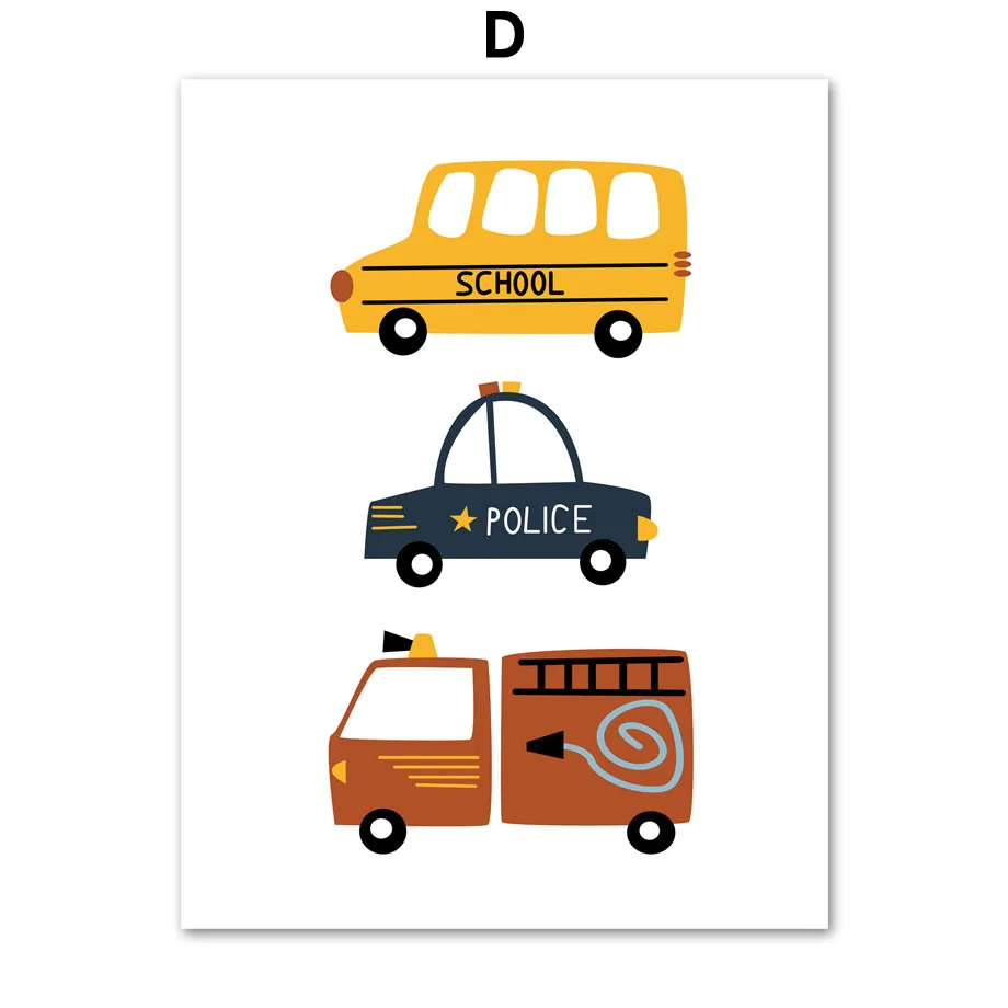 

Nursery Baby Car Track Cartoon World Canvas Poster Wall Art Print Painting Picture Living Home Decor Canvas Painting Room Decor