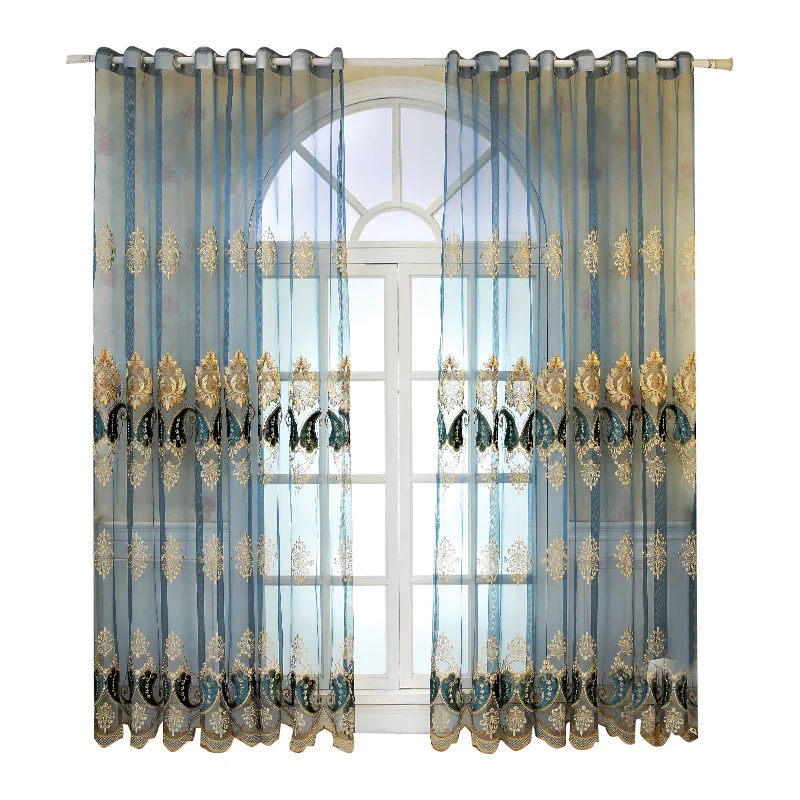 Индивидуальные высококачественные вышитые оконные шторы в европейском стиле