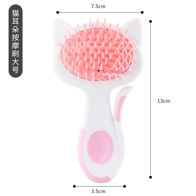 Pet Dog Comb Long Hair Brush Puppy Cat Massage Handle Grooming Cleaning Dogs |