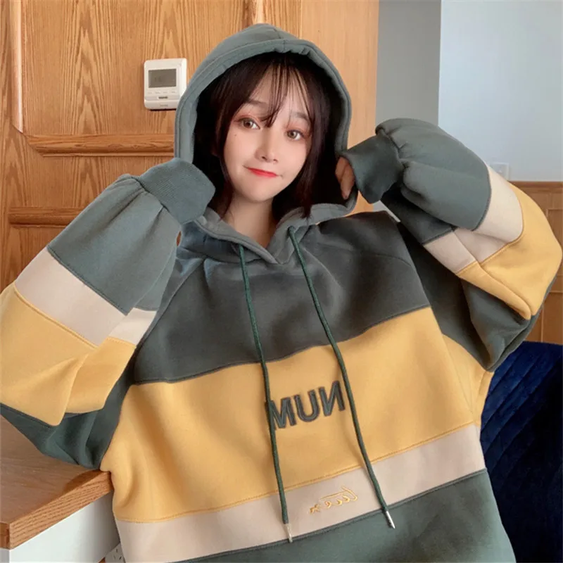 Женские толстовки в Корейском стиле высокого качества модные Свободные