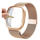 Миланский ремешок для Fitbit Versa 2 3 Sense Lite Band с ТПУ чехол Защита для экрана бампер для металлического браслета часы Versa