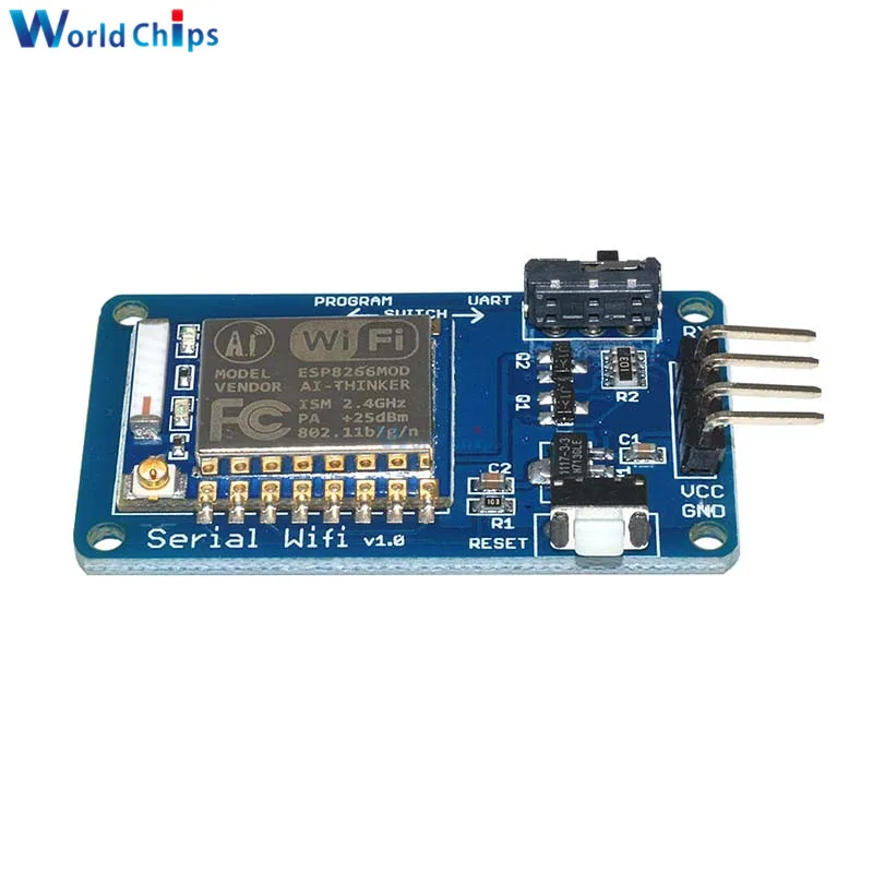 Модуль ESP8266 с поддержкой Wi Fi 4 контактный TTL контроллер портов UART антенной IPEX 2 ГГц