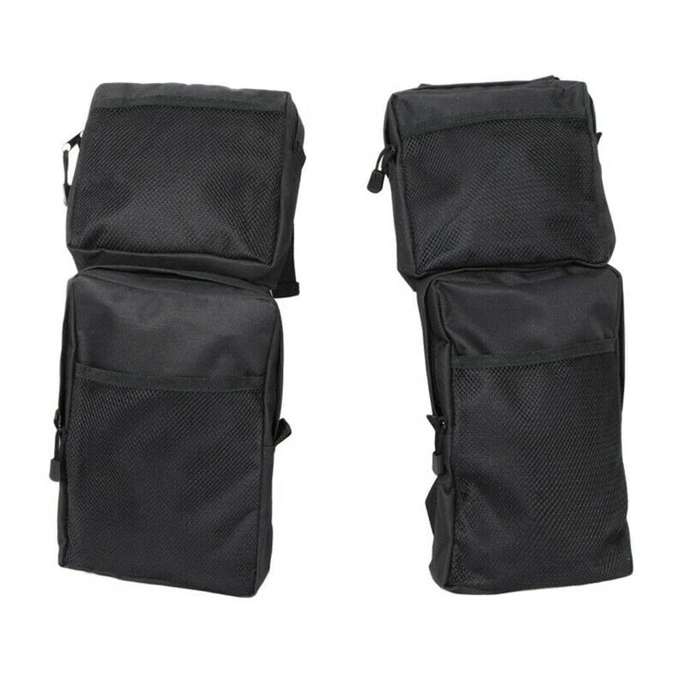 

Holder Saddle bags Zipper Pockets Set Kit Accessories Carrier ATV Black