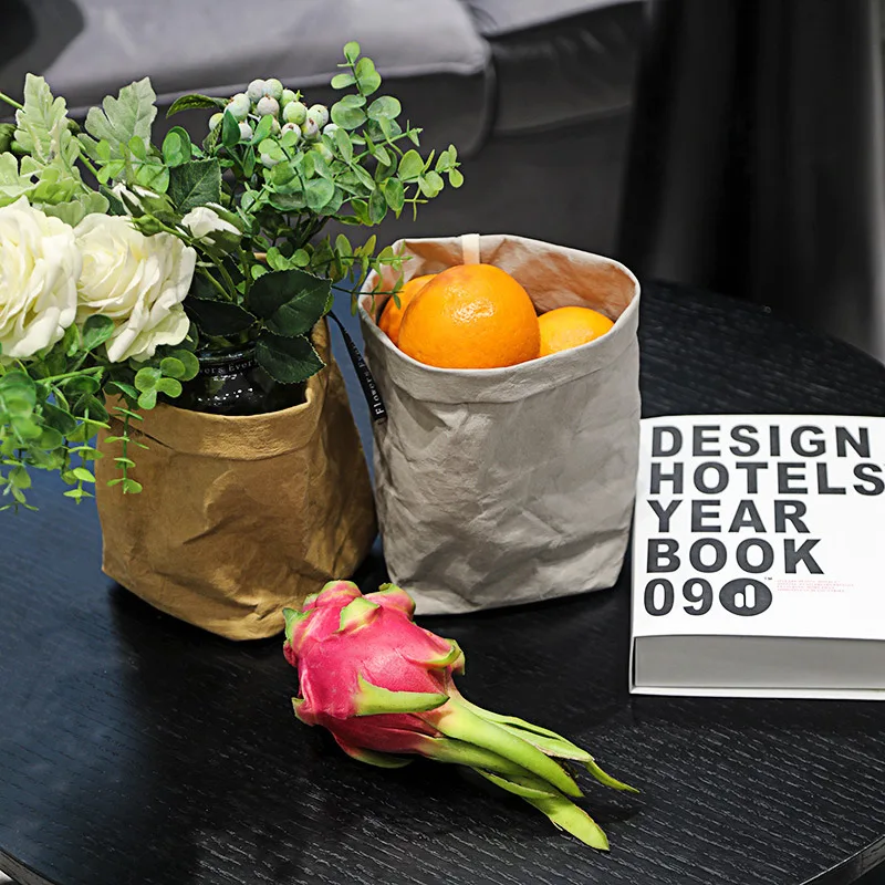 Моющаяся быстрая Цветочная горшка цветочный пакет для хранения мусора бумажный