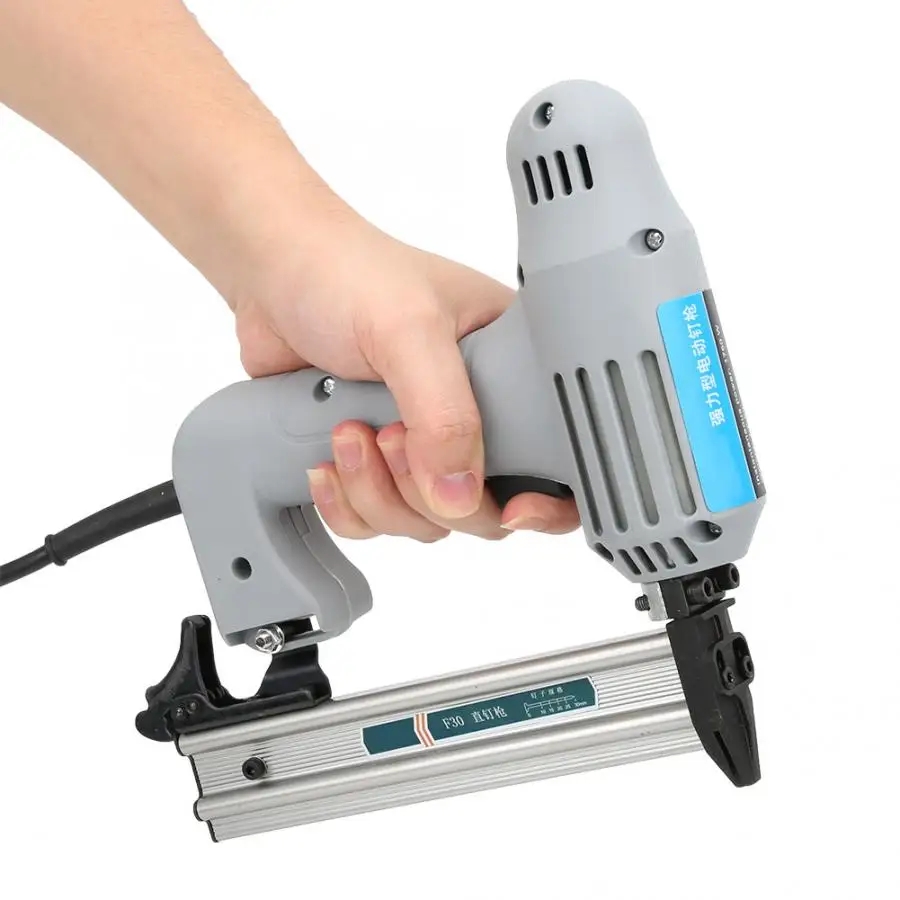 F30 электрический прямой гвоздильный пистолет степлер для деревообработки
